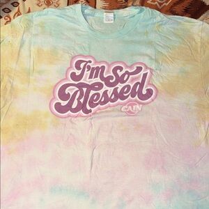 Cain Band Colorful Tie-Dye Graphic T-Shirt